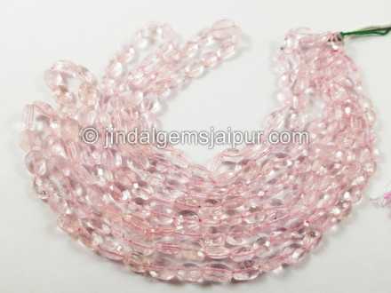 Pink Morganite Faceted Oval Beads